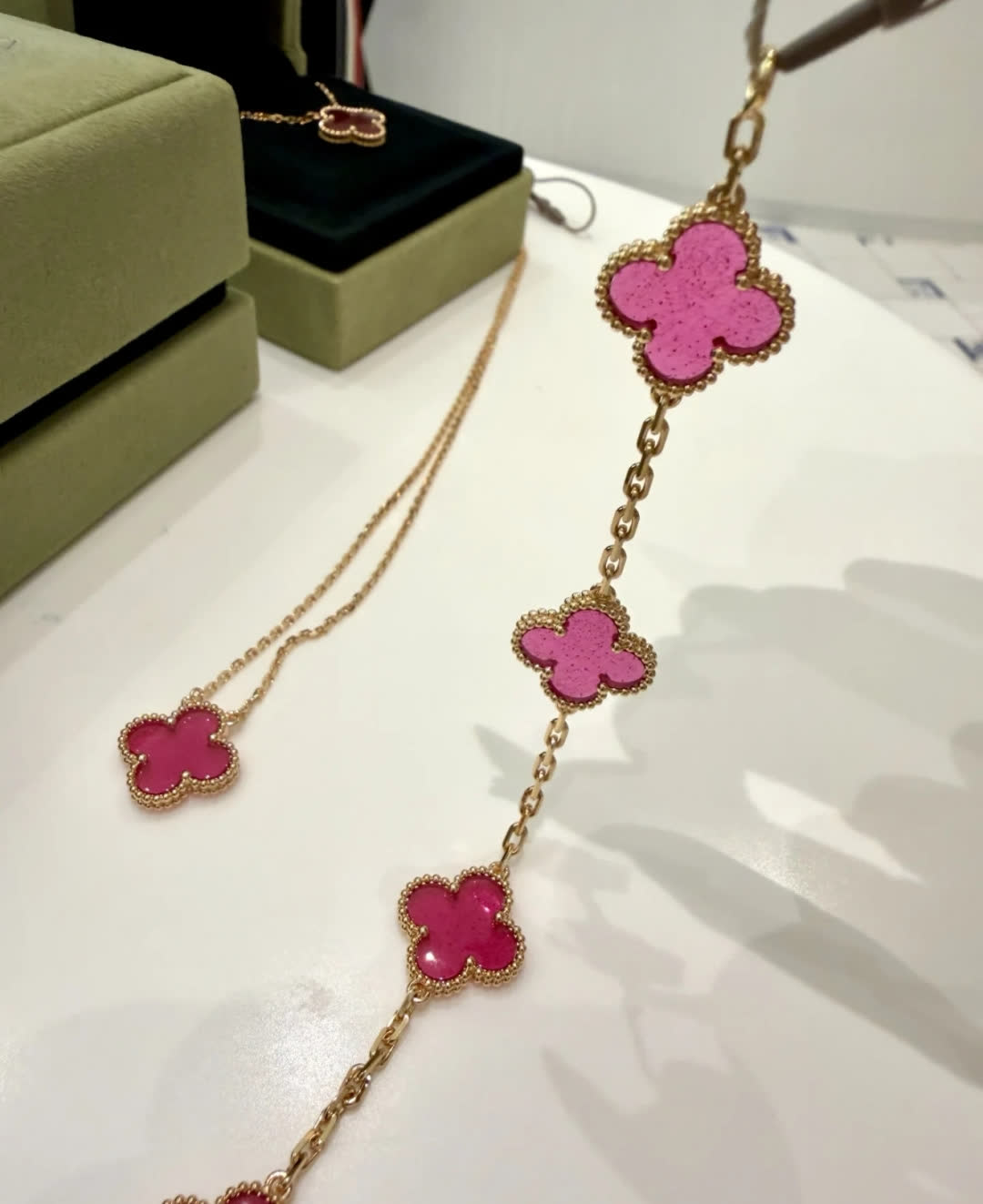 Van Cleef & Arpels Alhambra Pink Enamel Bracelet
